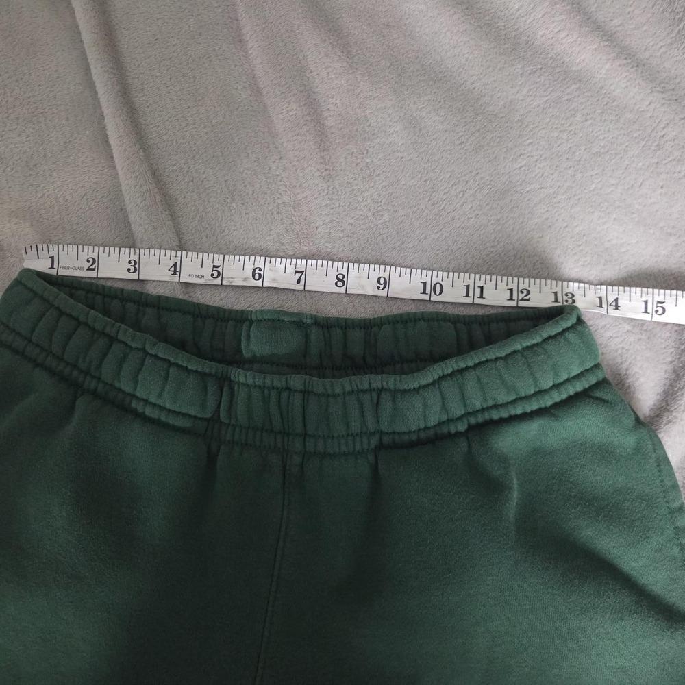 Nike Pants Mens Small Green Fleece Joggers Sweatpants Cuffed Swoosh Logo Casual - Picture 12 of 14